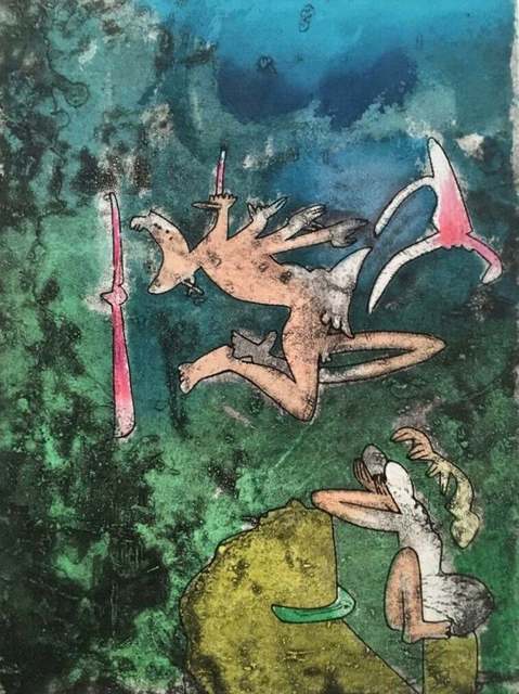 Roberto Matta, ‘Centre Noeuds, Plate I’, 1974, Print, Etching & Aquatint on Arches paper, Art Commerce
