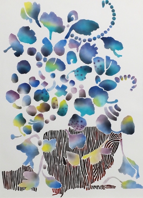 Carlson Hatton, ‘Floral Blue’, 2016, TWFINEART