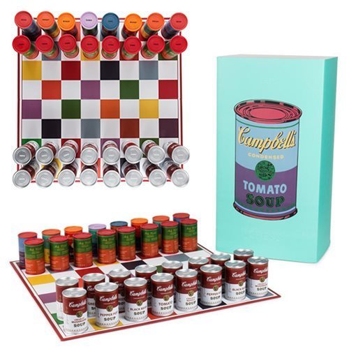 Andy Warhol, ‘Campbell's Soup Can Chess Set’, ca. 2017, Design/Decorative Art, Chess board, 32 playing pieces, custom box, vinyl playing pieces, Artware Editions