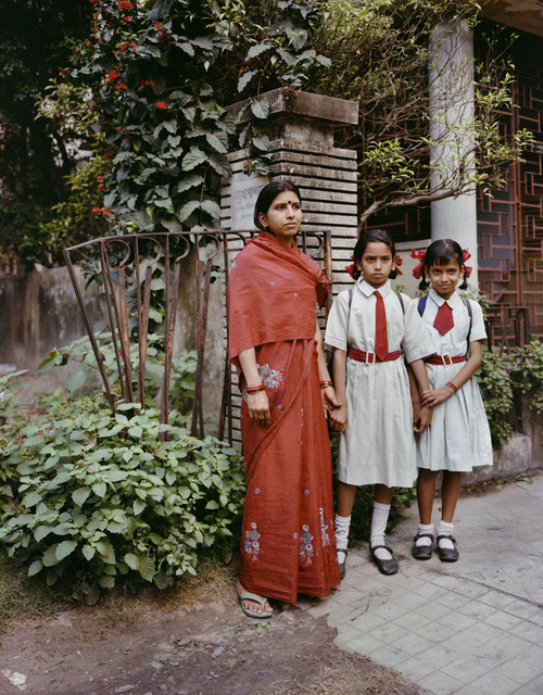 Laura McPhee, ‘Manna, an Ayah, with her two charges, Jodhpur Park, Kolkata’, 1998, Benrubi Gallery