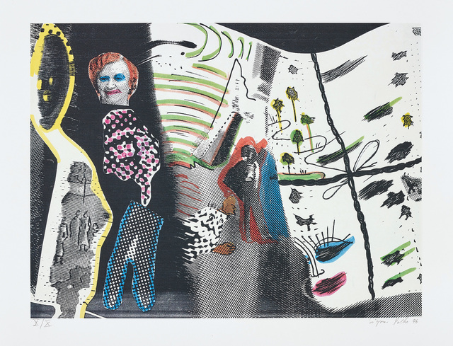 Sigmar Polke, ‘S. schmeckt Pfirsich von H. (S. Tastes Peach from H.)’, 1996, Print, Grano-lithograph in colours with embossing, on Bütten board, with full margins., Phillips