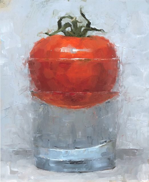 Tom Giesler, ‘Floral 22: tomato from the neighbor’, 2020, Painting, Oil on panel, McVarish Gallery