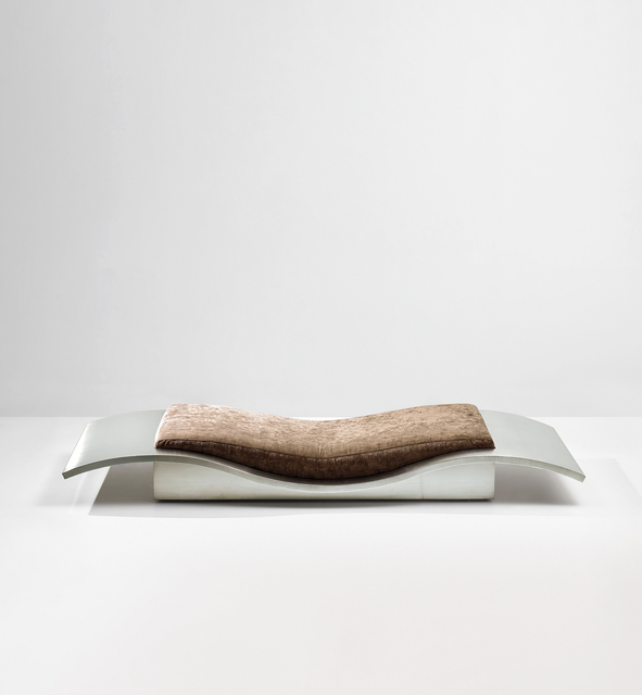 Maria Pergay, ‘‘Tapis Volant’ (Flying Carpet) daybed’, circa 1968, Design/Decorative Art, Stainless steel, fabric., Phillips