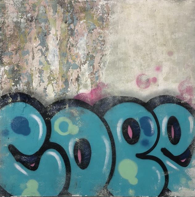 Cope2, ‘Baby Blue Washout Wall’, 2018, Soho Contemporary Art