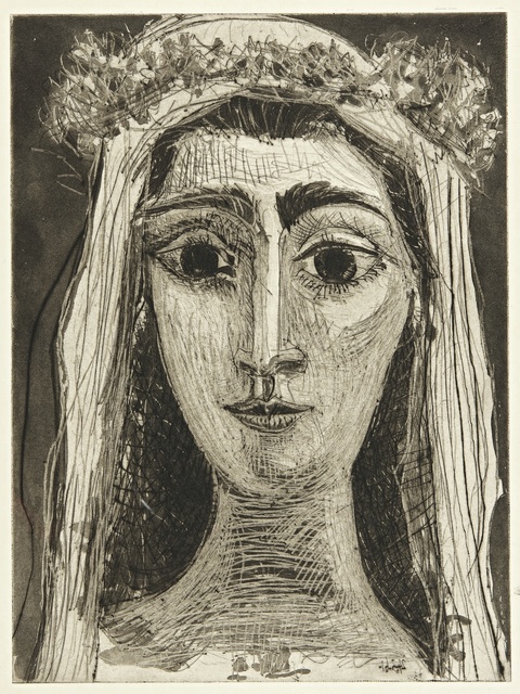 Pablo Picasso, ‘Jacqueline en mariée, de face. I (Ba. 1089)’, 1961, Sotheby's