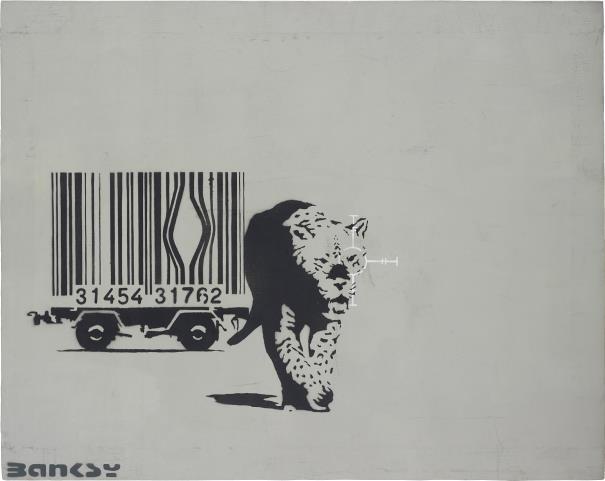 Banksy - Barcode Leopard