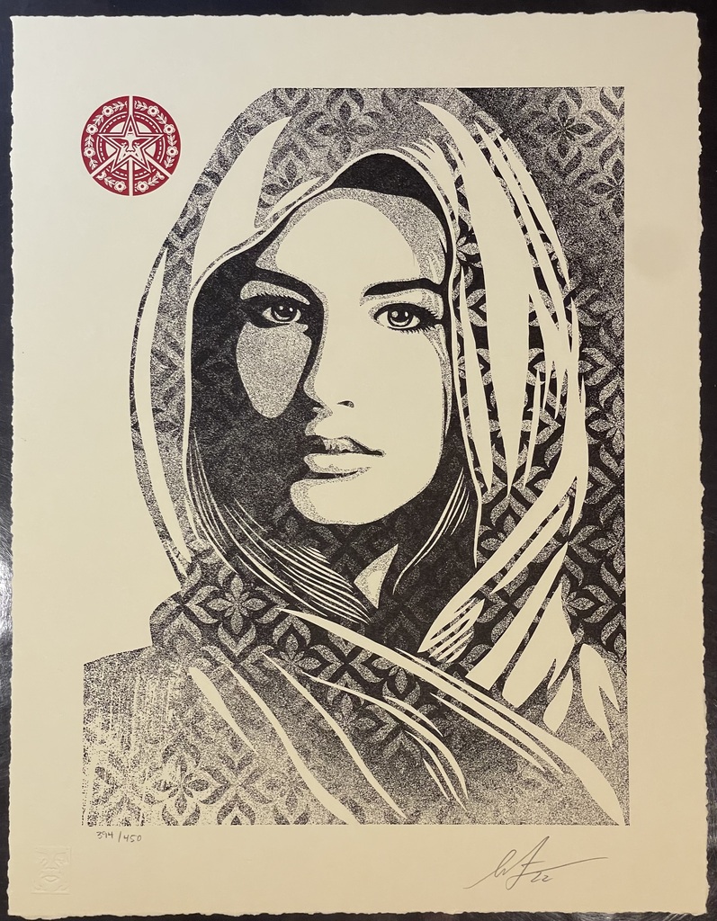 "Universal Dignity" Shepard Fairey Screenprint Letterpress Contemporary Street Art