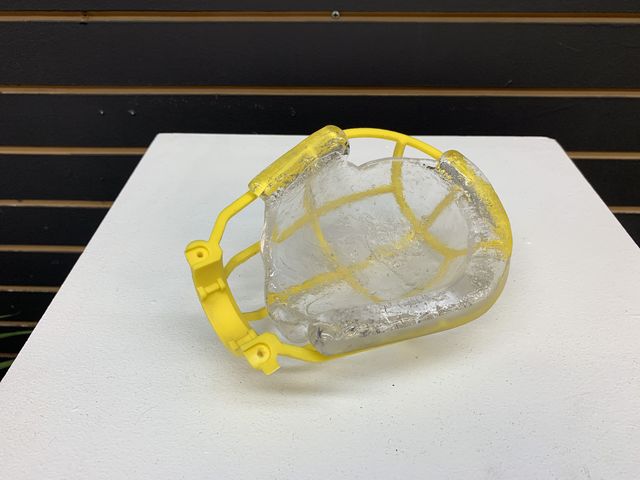 Gustavo Barroso, ‘Light Out Ashtray’, 2019, Sculpture, Plastic Light Cage, Cast Glass, Wallplay