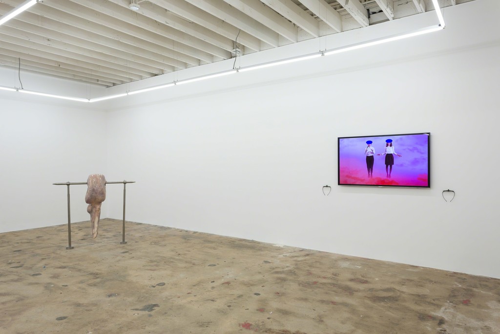 Installation view, from left: Ivana Basic and Cecile B. Evans Installation view, from left: Ivana Basic and Cecile B. Evans