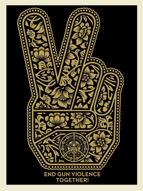 Shepard Fairey, ‘Peace Fingers ’, 2019, New Union Gallery