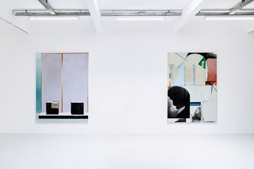 Exhibition view, 2017. Left: “Mosul Museum“, 2017, oil on canvas, 200x150cm. Right: “Cairo (Intermediate Period)“, 2016, oil on canvas, 200x150cm. Photo: Verena Nagl. Exhibition view, 2017. Left: “Mosul Museum“, 2017, oil on canvas, 200x150cm. Right: “Cairo (Intermediate Period)“, 2016, oil on canvas, 200x150cm. Photo: Verena Nagl.