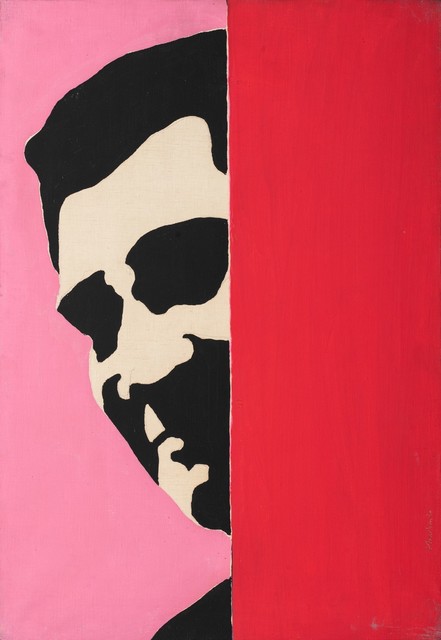 Sergio Lombardo, ‘Plinio's portrait’, 1965, Drawing, Collage or other Work on Paper, Enamel on canvas, Finarte