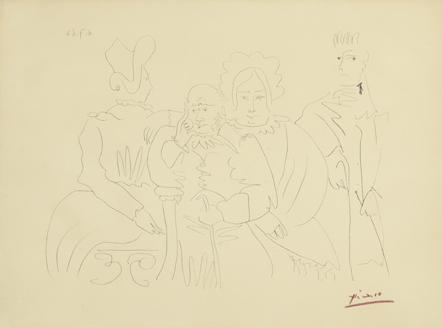 Pablo Picasso, ‘Portrait de famille, quatre personnages dont trois assis’, 1962, Christie's