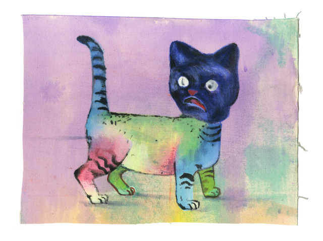 Martin Mannig, ‘Rainbow Cat’, 2014, Painting, Oil, egg tempera on canvas, Gaa Gallery