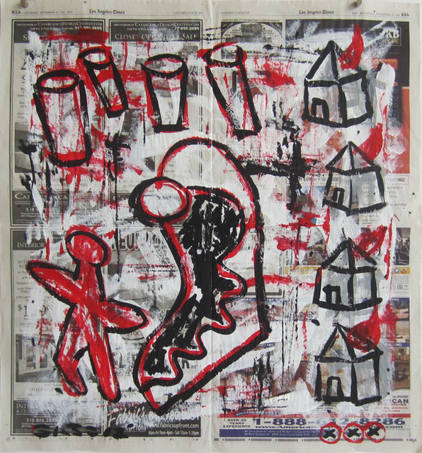Gary John, ‘Untitled’, 2012, Painting, Acrylic on Newsprint, Wallspace