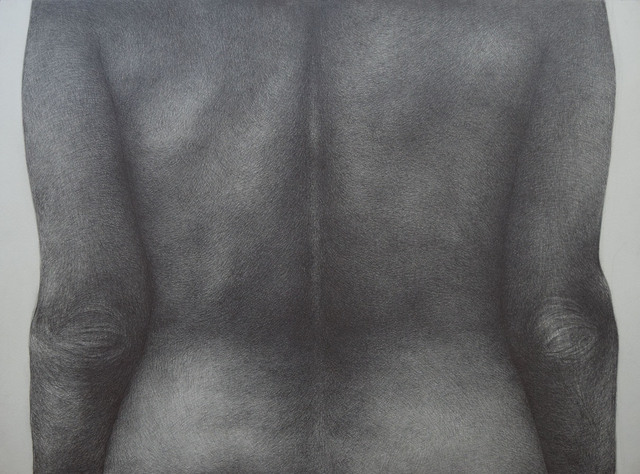 Diana Quinby, ‘Dos II’, 2019, Drawing, Collage or other Work on Paper, Crayon graphite sur papier gris, Galerie Arnaud Lefebvre