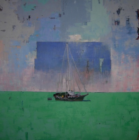 Christina Penrose, ‘Sail Away/Dominica’, 2017, Painting, Oil & Mixed Media, InLiquid
