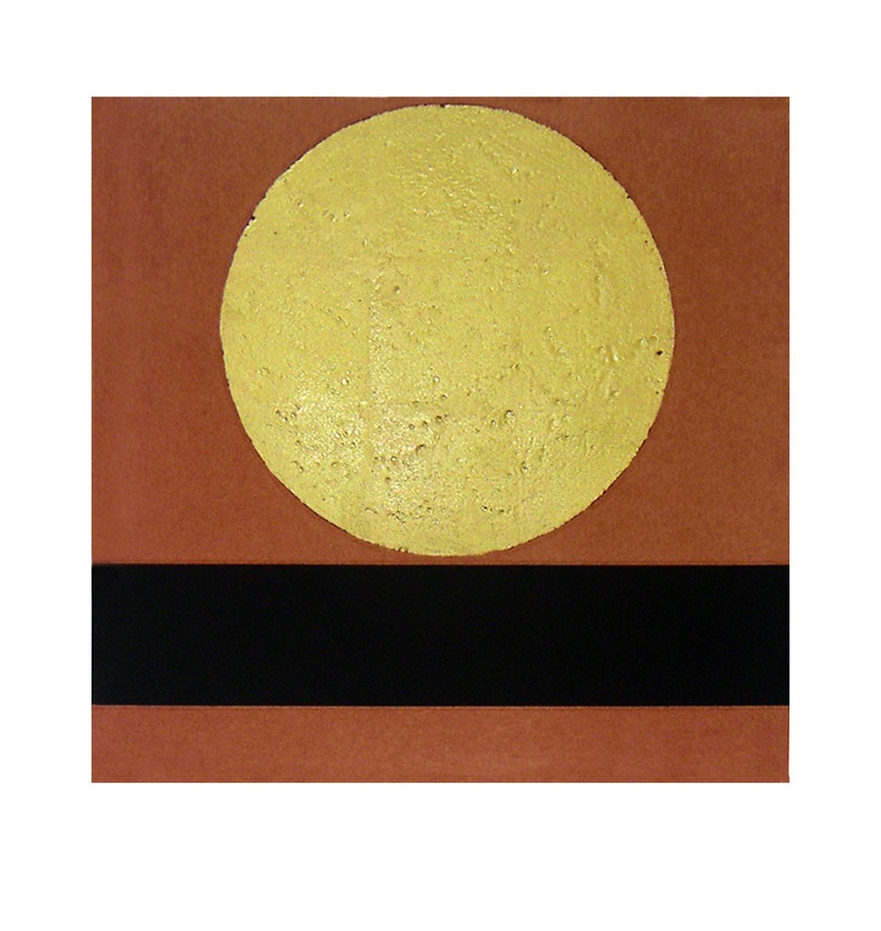 Patrick Scott, Untitled, 2009. Intaglio print with carborundum and hand applied 23.5 carat gold leaf. Accompanies a limited edition book about the artist. Patrick Scott, Untitled, 2009. Intaglio print with carborundum and hand applied 23.5 carat gold leaf. Accompanies a limited edition book about the artist.