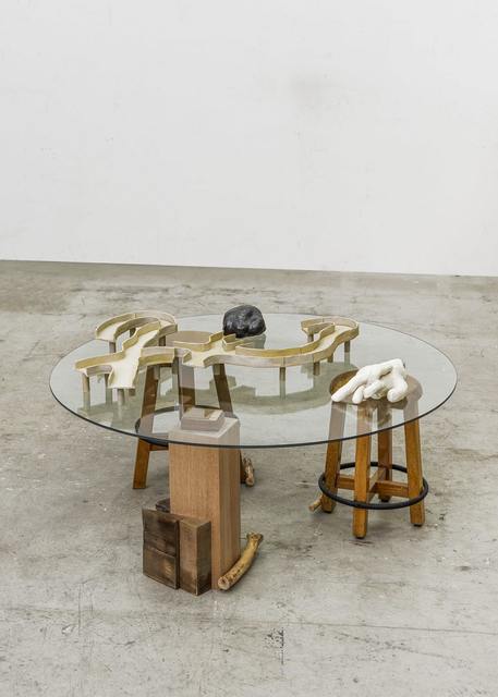 Seoyoung Chung, ‘Table A’, 2020, Sculpture, Wood, glass, ceramic, Barakat Contemporary