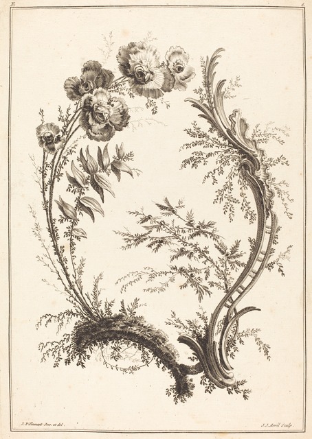 Jean-Jacques Avril I after Jean-Baptiste Pillement, ‘Ornament with Flowers’, National Gallery of Art, Washington, D.C.