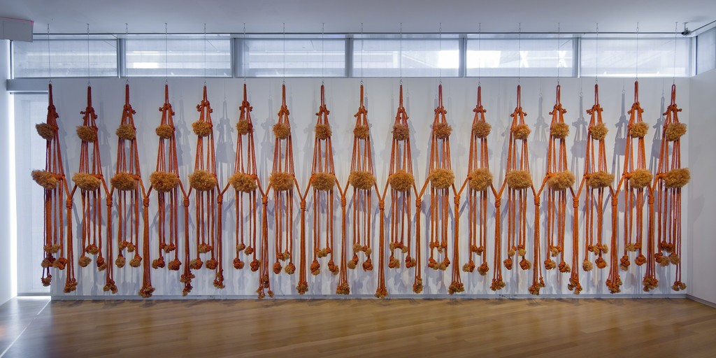 Installation view of 'Françoise Grossen Selects', 2016. Photo by Butcher Walsh. Courtesy of the Museum of Arts and Design. Installation view of 'Françoise Grossen Selects', 2016. Photo by Butcher Walsh. Courtesy of the Museum of Arts and Design.