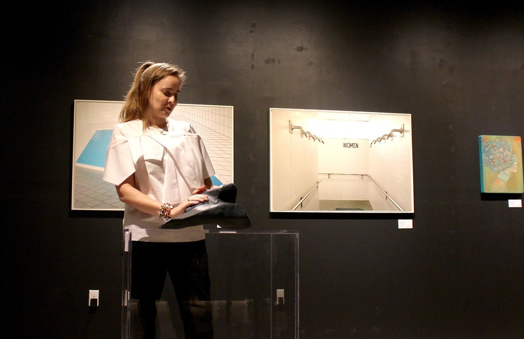 Artist Fernanda Frangetto discussing her piece.
"Slim" 2013 Artist Fernanda Frangetto discussing her piece.
"Slim" 2013