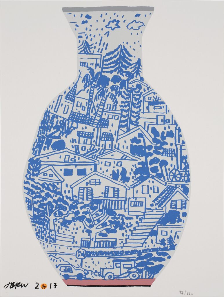 Jonas Wood - Blue Frimkess Landscape Pot