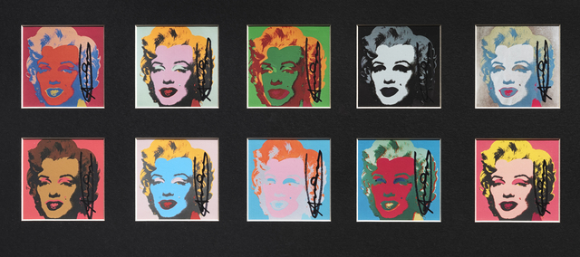 Lot De 6 Estampes Lithographiques Andy Warhol Vintage 1990 - Thème étoiles Et Légendes, Art Pop