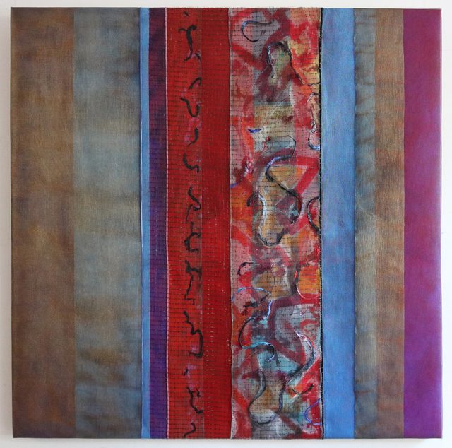Joan Konkel, ‘CARMINA BARANA’, ca. 2020, Painting, Acrylic and finely woven mesh on canvas, Judy Ferrara Gallery