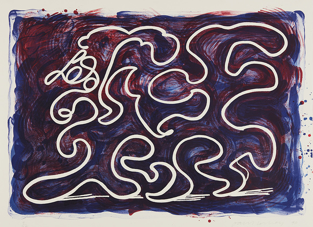 David Hockney, ‘White Lines Dancing in Printing Ink’, 1990, Phillips