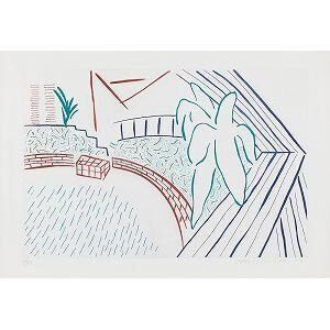 David Hockney - My Pool and Terrace, from Eight by Eight to Celebrate the Temporary Contemporary