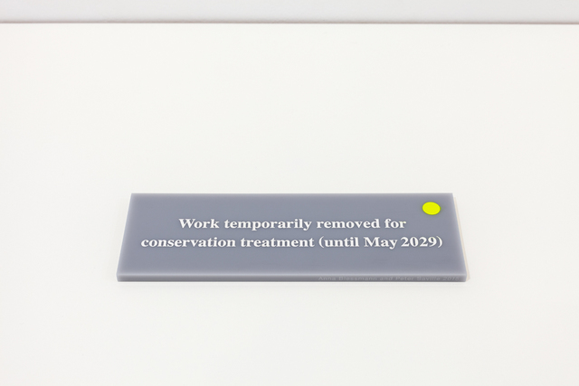 Anna Blessmann and Peter Saville, ‘Work temporarily removed for conservation treatment (until May 2029)’, 2015, Paul Stolper Gallery