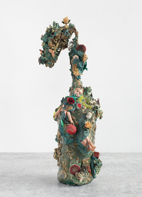 Laurence Vail, ‘Out of My Window’, ca. 1945, Sculpture, Mixed media assemblage on bottle, Michael Rosenfeld Gallery