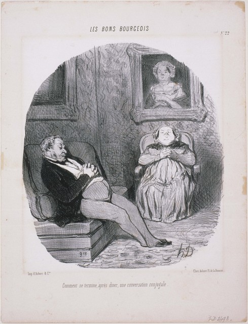 Honoré Daumier, ‘Les Bons Bourgeois: Comment se termine...Une conversation conjugale’, 1846, Phillips Collection