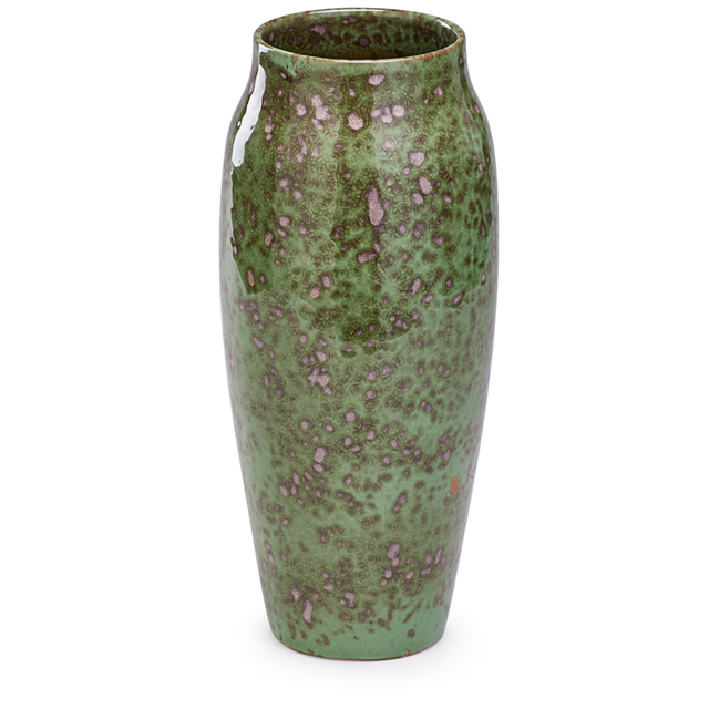 Grand Feu, ‘Exceptional Tall Vase, Red And Moss Crystals Glaze, Los Angeles, CA’, 1916-18, Rago/Wright