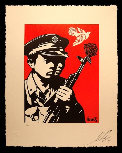 Shepard Fairey (OBEY), ‘CHINESE SOLDIERS LETTERPRESS’, 2014, Rudolf Budja Gallery