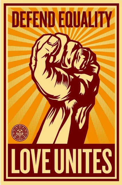 Shepard Fairey (OBEY), ‘Love Unites’, 2008, Gregg Shienbaum Fine Art