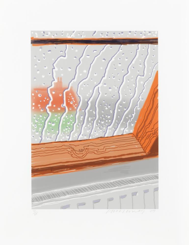 David Hockney - Rain on the Studio Window