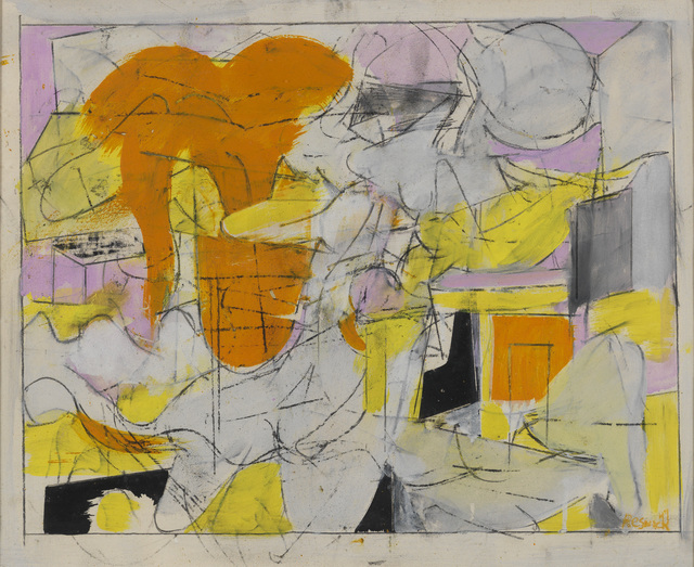Milton Resnick, ‘Untitled’, 1947, Painting, Oil and charcoal on paper, The Milton Resnick and Pat Passlof Foundation