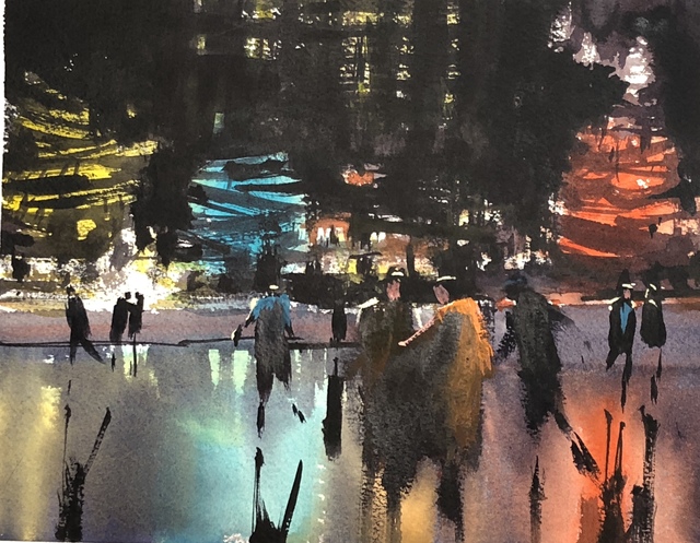 Gary Tucker, ‘Night Skaters’, 2019, Copley Society of Art