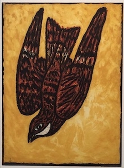 Frank X. Tolbert, ‘Chicken Hawk’, 2014, Print, Color etching on Rives BFK, William Campbell Contemporary Art Inc