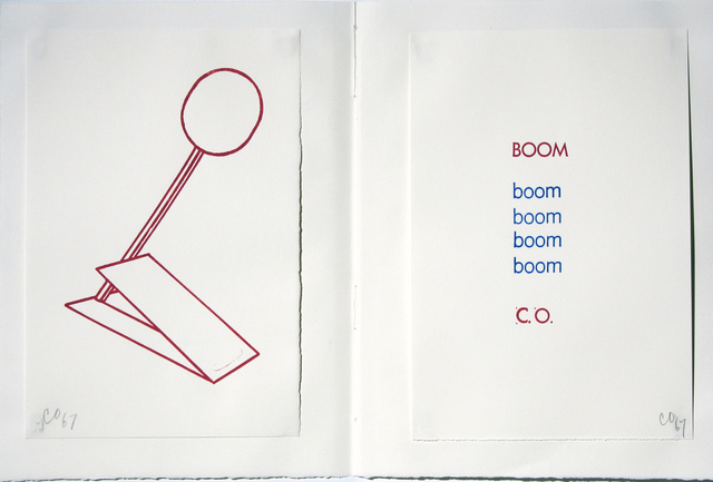 Claes Oldenburg, ‘Boom, Stamped Indelibly’, 1967, Print, Rubber Stamp ink print on paper, Woodward Gallery
