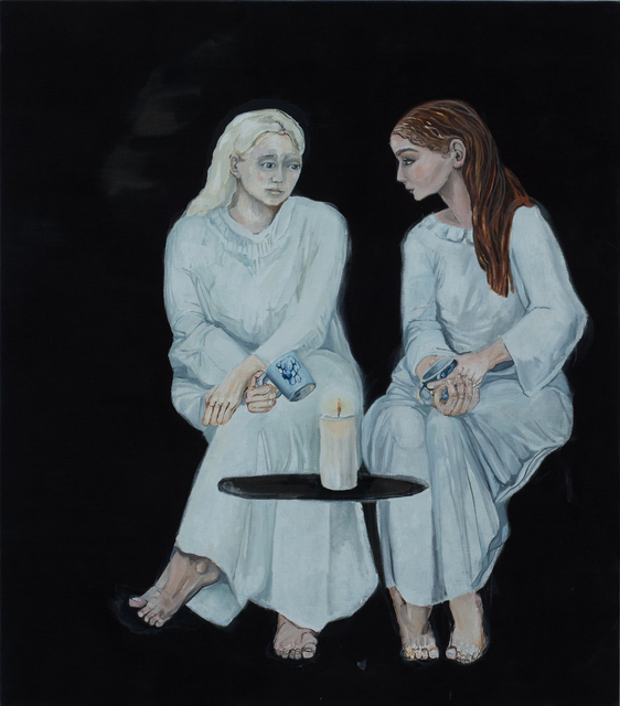 Meta Isaeus-Berlin, ‘Systrarna går igenom nattens händelser 3, 2020’, 2020, Painting, Oil on canvas, CFHILL