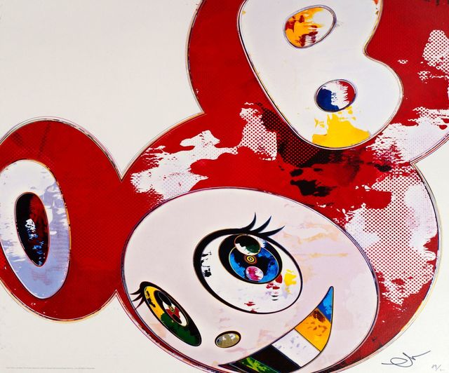 Takashi Murakami, ‘And Then x 6 (Red: The Polke Method)’, 2013, Roseberys