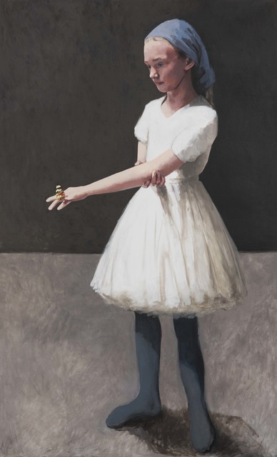 Claerwen James, ‘Girl in a White Dress With a Butterfly’, 2018, Flowers