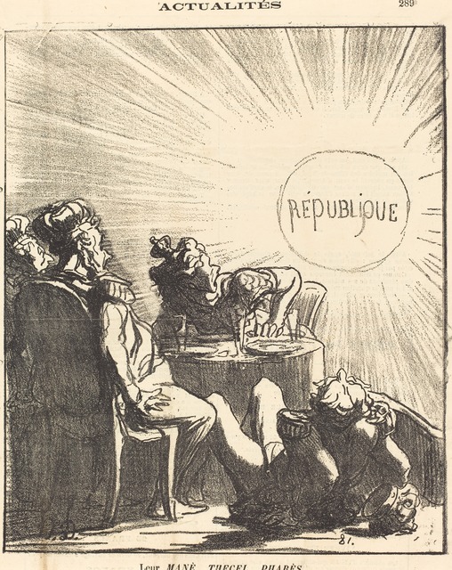 Honoré Daumier, ‘Leur Mané, Thecel, Pharès’, 1871, National Gallery of Art, Washington, D.C.