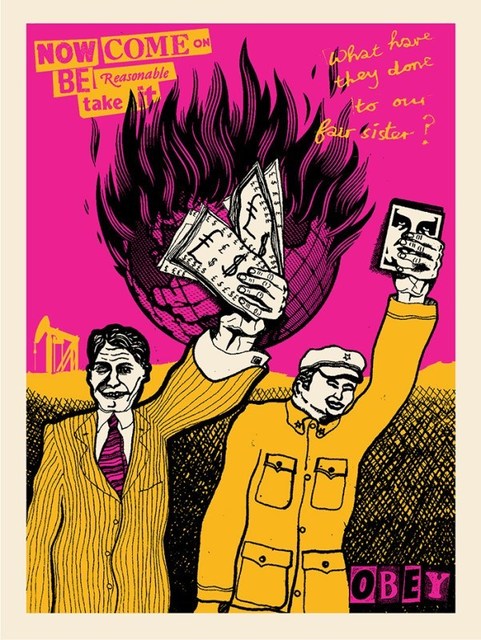 Shepard Fairey (OBEY), ‘Be Reasonable, Shepard Fairey x Jamie Reid’, 2016, Dope! Gallery