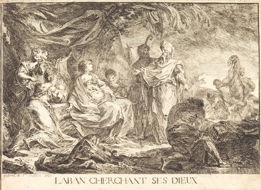Gabriel de Saint-Aubin, ‘Laban cherchant ses dieux’, 1753