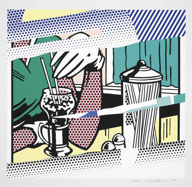 Roy Lichtenstein, ‘Reflections on Soda Fountain ’, 1991, Print, Screenprint on Rives BFK Paper, Fine Art Mia