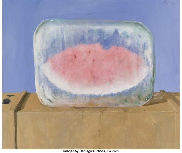 Julio Larraz, ‘Discovery’, Painting, Oil on canvas, Heritage Auctions